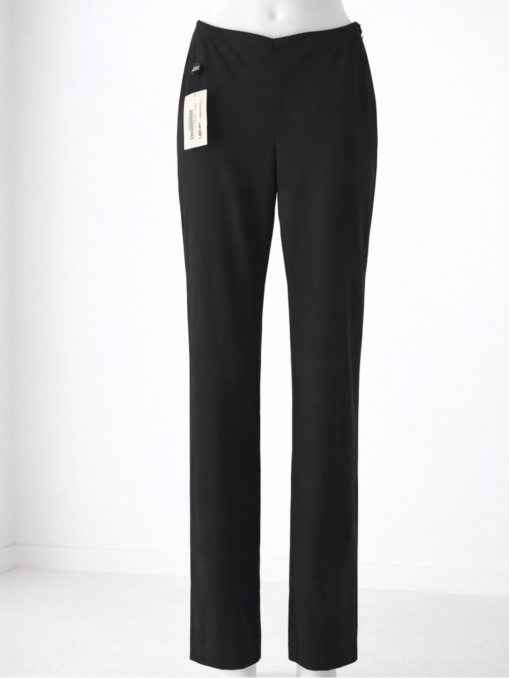 Authentic Vintage Gianni Versace Black Wool Pants Italian Straight Leg Luxury 8